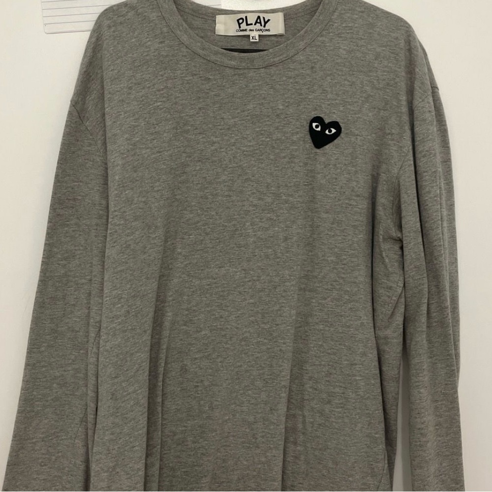 Commes de garçon grey long sleeve shirt